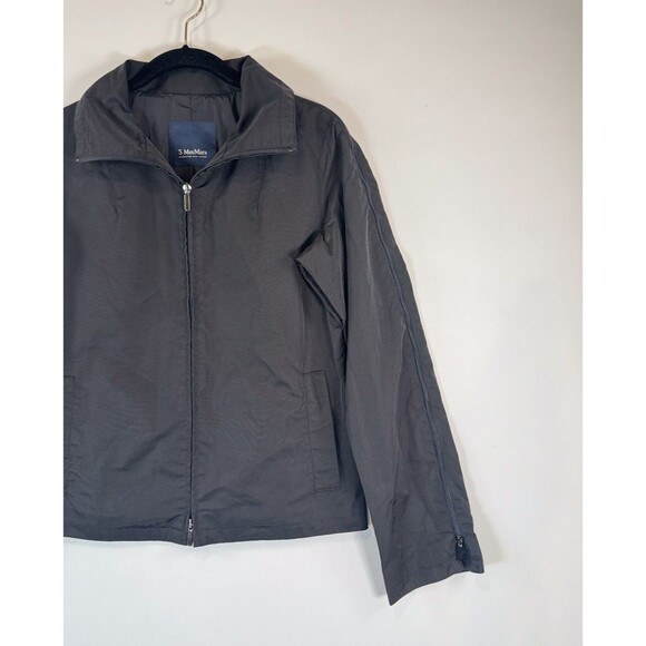 Max Mara Women Jacket Black Shoulder Full Zip Windbreaker Hiking Outdoor Size 4 - Picture 6 of 11
